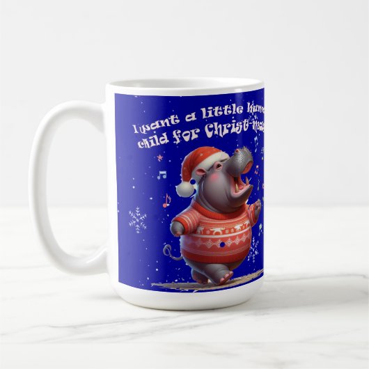 Hippopotamus voor kerst spoofpot koffiemok (Links)
