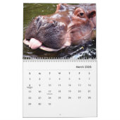 Hippopotamus Wall Agenda Kalender (Mar 2026)
