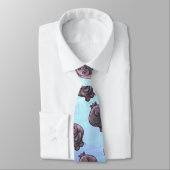 Hippopotamushoofden en trappenpatronen stropdas (Gebonden)