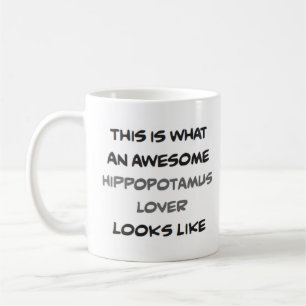 hippopotamusliefhebber, geweldige koffiemok