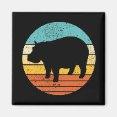 Hippopotomas Retro Sun Magneet (Voorkant)