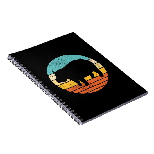 Hippopotomas Retro Sun Notitieboek (Rechterzijde)