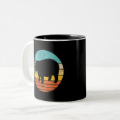 Hippopotomas Retro Sun Tweekleurige Koffiemok (Voorkant links)