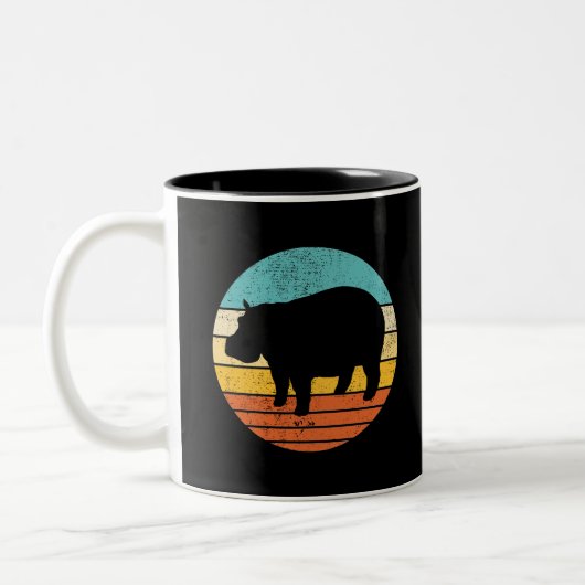 Hippopotomas Retro Sun Tweekleurige Koffiemok (Links)