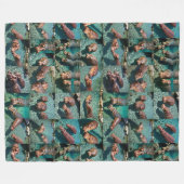 Hippos bij Play: A Pond Paradise Fleece Deken (Voorkant (Horizontaal))