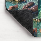 Hippos bij Play: A Pond Paradise Muismat (Hoek)