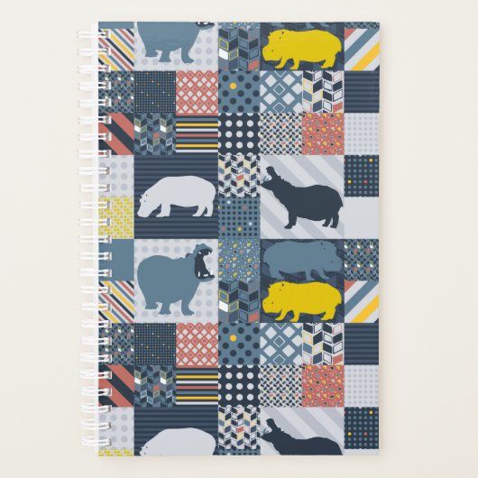 Hippos Faux Quilt (Devant)