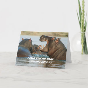 Hippos Funny Dieting Enmoecard Kaart