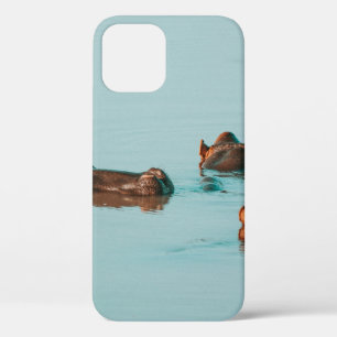 HIPPOS KOELEN UIT IN DE DAM iPhone 12 HOESJE