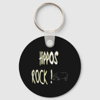 Hippos Rock! Button Sleutelhanger