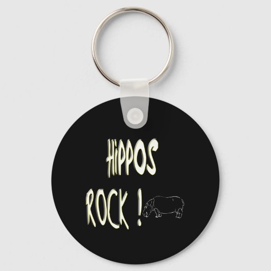 Hippos Rock! Button Sleutelhanger (Voorkant)