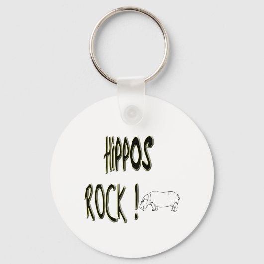 Hippos Rock! Button Sleutelhanger (Voorkant)