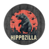 Hippozilla Spooky Moo Deng Hippo Halloween Snijplank (Voorkant)