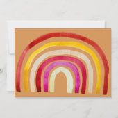 Hippy 60s arc-en-ciel rétro invitation à thème (Devant)