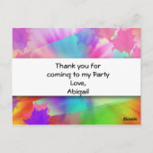 Hippy arc-en-ciel carte de remerciements rétro (Dos)