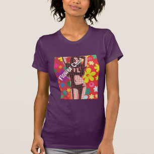 Hippy Bloem kind slogan 60s thema T-shirt