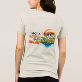 Hippy Boho Mushroom Peace Trippy Tri-Blend Shirt (Achterkant)