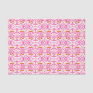 Hippy Chic roze en Oranje Stropdas-Dye Patroon Tissuepapier
