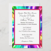 Hippy Chic Tie Dye Tye Die Wedding Invitation (Devant)