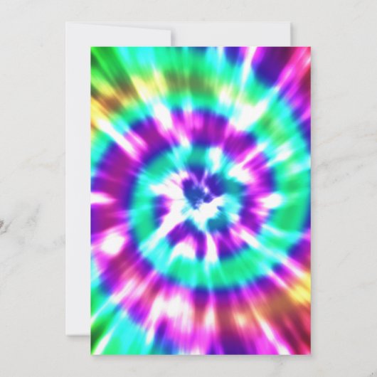 Hippy Chic Tie Dye Tye Die Wedding Invitation (Dos)