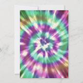 Hippy Chic Tie Tee Tye Die Faire-part de mariage (Dos)