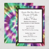 Hippy Chic Tie Tee Tye Die Faire-part de mariage (Devant / Derrière)