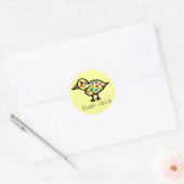 Hippy Chick Ronde Sticker (Envelop)