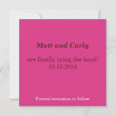 Hippy Enregistrer la date Photo Invitation (Dos)