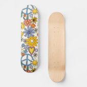 Hippy Floral Style Skateboard (Voorkant)