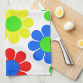 Hippy Flower Collage Theedoek (Quarter Fold)