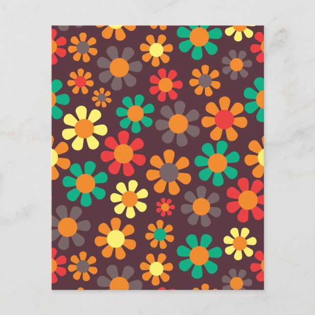 Hippy Flower Daisy Scrapbook Paper (Voorkant)