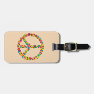 Hippy-gebuilbloemen Bagagelabel