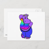 Hippy Hippo Briefkaart (Voorkant / Achterkant)