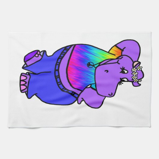 Hippy Hippo Theedoek (Horizontaal)