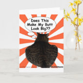 Hippy Kat maakt dit mijn kont groot? Kaart (Gele Bloem)