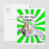 Hippy Kitty Cat Got Your Tongue? Briefkaart (Voorkant / Achterkant)