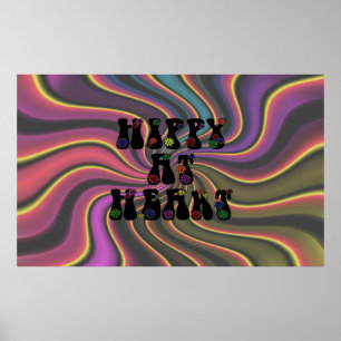 Hippy op de Retro van het Hart 60s Poster