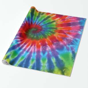 Hippy Peace Retro 60s Tie Dye Cadeaupapier