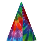 Hippy Peace Retro 60s Tie Dye Feesthoedjes (Achterkant)