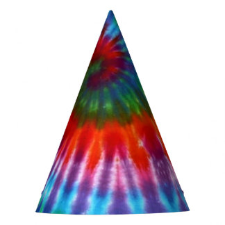 Hippy Peace Retro 60s Tie Dye Feesthoedjes