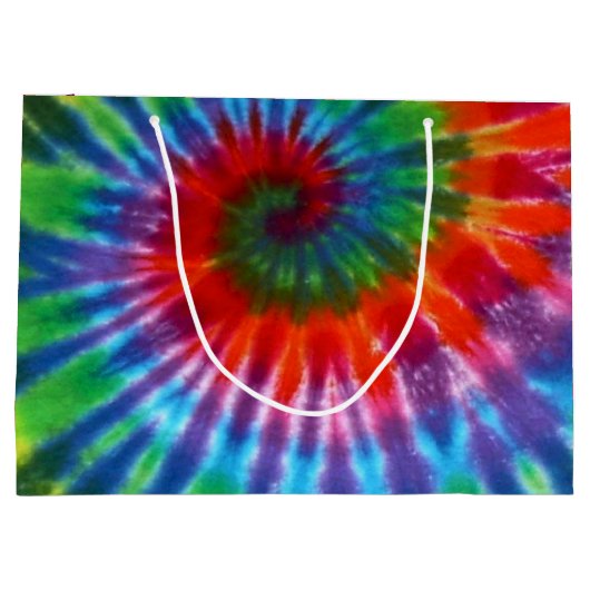 Hippy Peace Retro 60s Tie Dye Groot Cadeauzakje (Achterkant)