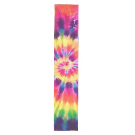 Hippy Peace Retro 60s Tie Dye Medium Table Runner Medium Tafelloper (Voorkant)