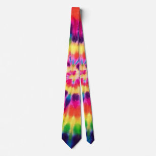 Hippy Peace Retro 60s Tie Dye Stropdas