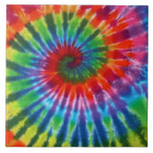 Hippy Peace Retro 60s Tie Dye Tegeltje (Voorkant)