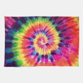 Hippy Peace Retro 60s Tie Dye Theedoek (Horizontaal)
