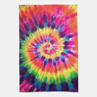 Hippy Peace Retro 60s Tie Dye Theedoek
