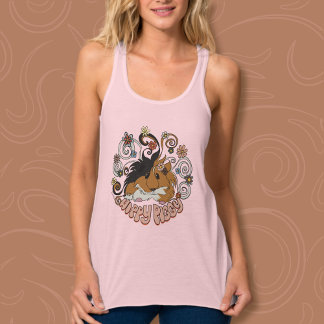 Hippy Piggy - Schattigee proefkonijn illustratie Tanktop