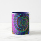 Hippy Rainbow Fractal Pattern Mok (Midden)
