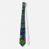 Hippy Rainbow Fractal Pattern Stropdas (Voorkant)
