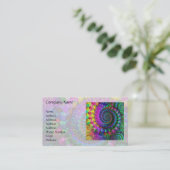 Hippy Rainbow Fractal Pattern Visitekaartje (Staand voorkant)